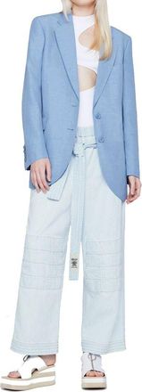 Stella McCartney Womens Blue Cotton Casual Pants