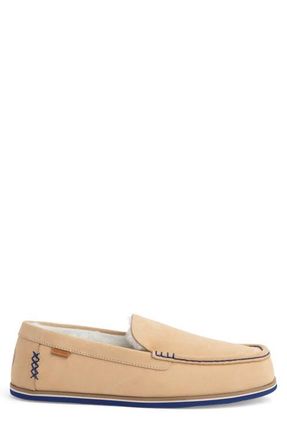 Hari Mari Sonoro Genuine Shearling Lined Slipper in Light Tan at Nordstrom, Size 13