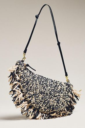 Clare Vivier Lune Raffia Fringe Bag