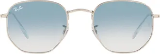 Ray-Ban 51mm Geometric Sunglasses in Silver/blue Gradient at Nordstrom