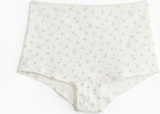 H&M Shortie mit Pointellemuster - White