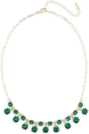 Cara Crystal Stone Necklace in Gold/Green at Nordstrom Rack