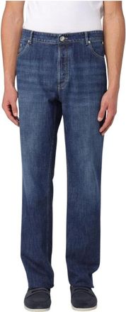 Brunello Cucinelli Heren, Jeans, Blauw, Maat: 3XL Katoen