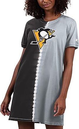 Starter Womens Starter Black Pittsburgh Penguins Ace Tie-Dye Sneaker Dress at Nordstrom, Size Medium