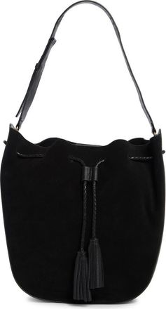 Rebecca Minkoff Lulu Suede Crossbody Bag in Black at Nordstrom Rack