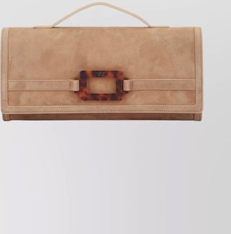 Roger Vivier suede clutch bag