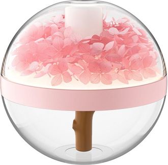 OEM Umidificatore Portatile Con Fiori Stabilizzati, Capacit&agrave; 270 Ml, Diffusore Di Oli Essenziali Ricaricabile Con Luce Notturna E Spegnimento Automatico I