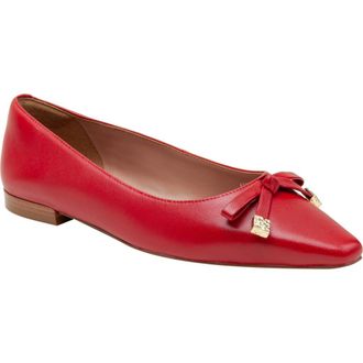Linea Paolo Nicolis Pointed Toe Flat in Lipstick Red at Nordstrom Rack, Size 11