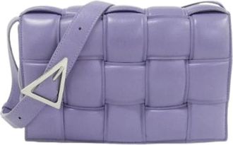 Bottega Veneta Pre-owned Lamb Shoulder Bag - Dames - Vintage Schoudertas - Paars - ONE Size - Leer - Vintage