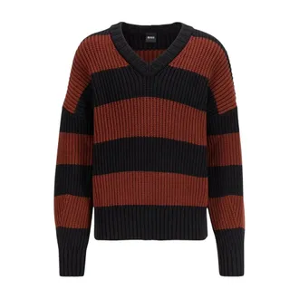 HUGO BOSS Truien & Vesten, Heren, Veelkleurig, L, Katoen, Proti Ribbed Sweater