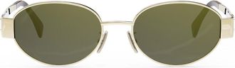 Celine Cl40235u Metal Triomphe 30n Gold Sunglasses