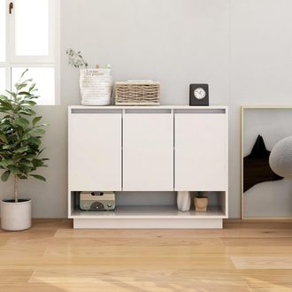 vidaXL Aparador De Madera Contrachapada Blanco 97x31x75 Cm Vidaxl