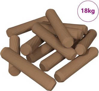 vidaXL Espigas De Madera 18000 Uds. Marr&oacute;n Madera Maciza Vidaxl
