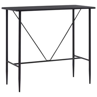 Berkfield Home Bar Table Black 120x60x110 cm MDF | Size: 120 x 60 x 110 cm
