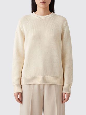 Toteme Long-Sleeved Crewneck Cotton Jumper with Ribbed Edges