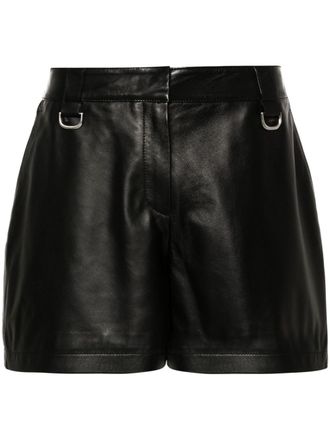 Off-white Leren shorts - Zwart