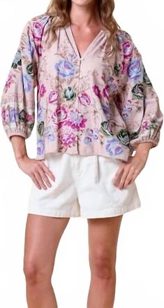 Cleobella Luella Long Sleeve Blouse In Silva Print