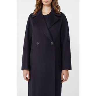 Max Mara Dresina Double Breasted Virgin Wool Coat in Ultramarine at Nordstrom, Size 10