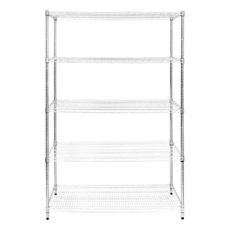 MonsterShop KuKoo Wire Racking - 60cm x 120cm x 180cm in Silver | Size: 60 cm x 120 cm x 180 cm
