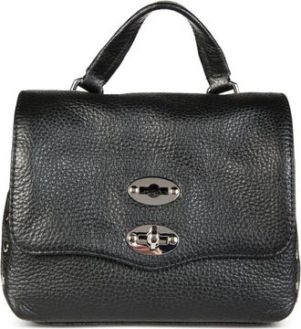 Zanellato baby Postina stud-embellished top-handle satchel - Black