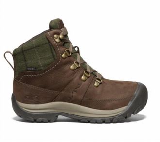 Keen Womens Kaci Iii Winter Mid Boot In Dark Earth/green Plaid