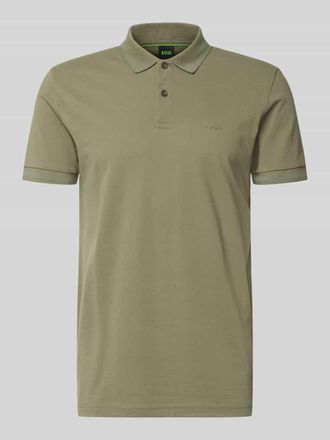 HUGO BOSS Regular Fit Poloshirt aus reiner Baumwolle Modell PIO 1 in Oliv, Gr&ouml;&szlig;e XXXL
