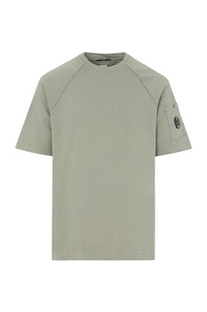 C.P. Company HEAVY COTTON LENS T SHIRT Size: S, colour: GREY