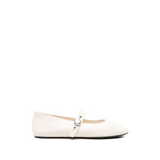 Tory Burch Tory Burch, Ballerinas, female, Beige, Size: 7 US Romy Leather Ballets