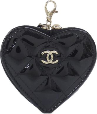 Chanel Black Leather Coin Purse/Coin Case (Pre-Owned)