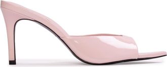 Black Suede Studio Brea 80 Mule in Powder Pink Patent Leather at Nordstrom, Size 37