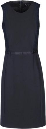 Emporio Armani Elegante Zwarte Jurk - Dames - Korte kleedjes - Blauw - S - Polyester - Kleedjes