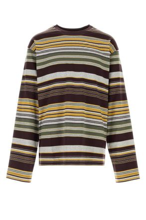Dries Van Noten Dark Brown Stripes T-Shirt