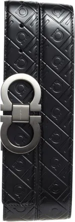 Ferragamo Gancini Debossed Belt in Nero Nero at Nordstrom, Size 100