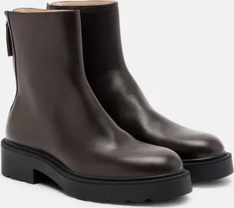 The Row Nobilis Fast leather ankle boots