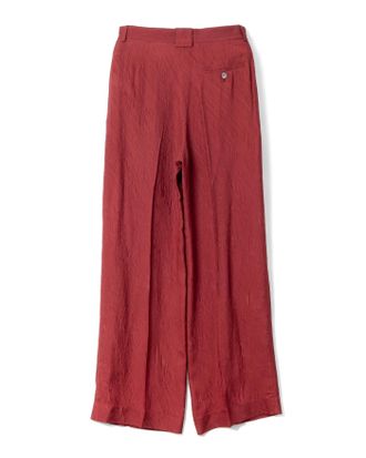 Lanvin Textured Wide-Leg Trousers - Red