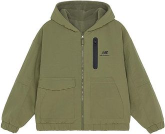 New Balance (WMNS) New Balance Sports Hooded Jacket Military Green AWJ13319-OLG