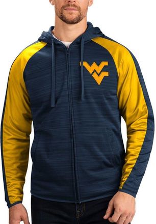 G-III Sports by Carl Banks Mens G-III Sports by Carl Banks Navy West Virginia Mountaineers Neutral Zone Raglan Full-Zip Track Jacket Hoodie at Nordstrom, Size Medium
