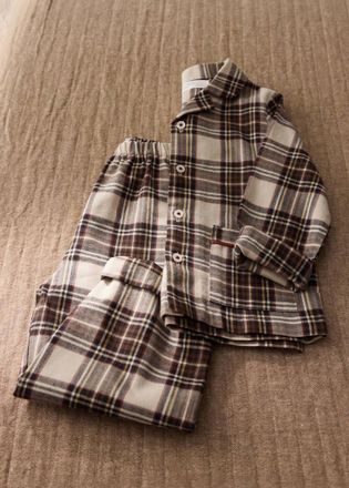 Mango Pigiama due pezzi cotone quadri rosso - Home - 2-3 anni - MANGO HOME