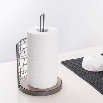 No Brand Soporte Para Rollos De Cocina, Soporte Independiente Para Toallas De Papel, Metal, Soporte Vertical Para Rollos De Cocina De Color Plateado, Soporte S