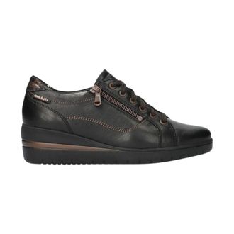 Mephisto Patsy Dames Sneaker - Zwart Leer - Brede Pasvorm - Dames - Sneakers - Zwart - 35 EU - Leer - Schoenen