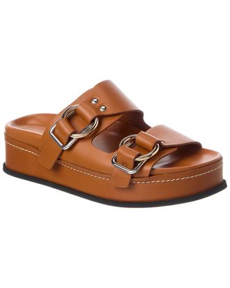3.1 Phillip Lim Freida Double Buckle Leather Platform Sandal