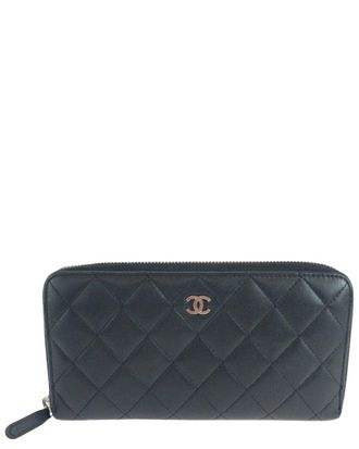 Chanel Lambskin Leather Matelass&eacute; Coco Mark Long Wallet (Authentic Pre-Loved)