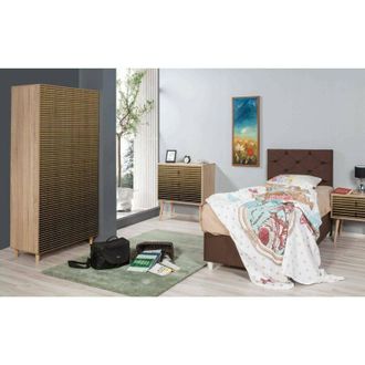 Dmora Armario 2 Puertas Atlas, Muebles De Dormitorio, Vestidor, Armario De Ropa, 90x52h192 Cm, Roble, Con Embalaje Reforzado - Dmora