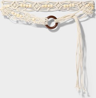 Simons Womens Knotted cord and bead belt