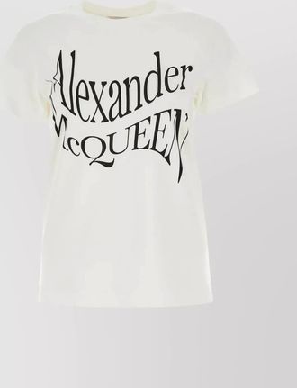 Alexander McQueen cotton logo print short-sleeve t-shirt