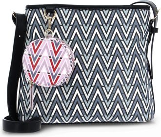 Mario Valentino Valentino By Mario Womens Zigzag Crossbody Bag - Light Grey - One Size