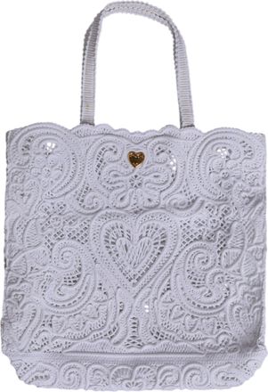 Dolce & Gabbana White Cordonetto Lace Beatrice Tote Shopping Womens Bag (Pre-Owned)