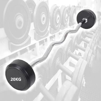 Trade Shop Trade Shop - Manubri Bilanciere Curl Curvo Ondulato Precaricato Da 40 Kg 20+20 Kg Bodysolid