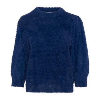 Saint Tropez Banni SZ Pullover - Knitwear - Mujer - Azul - 2XL
