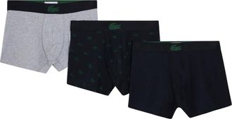 Lacoste Set 3 boxer con banda logo - Grigio